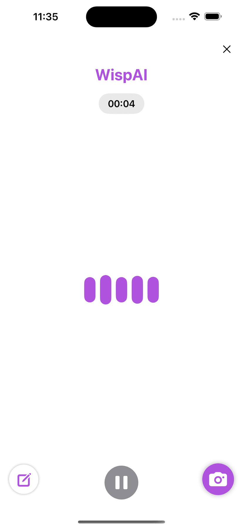 WispAI Recording Interface